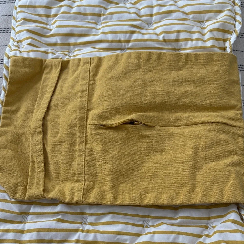 Yellow and White Striped Travel Changing Pad Pehr - Picture 3 of 3